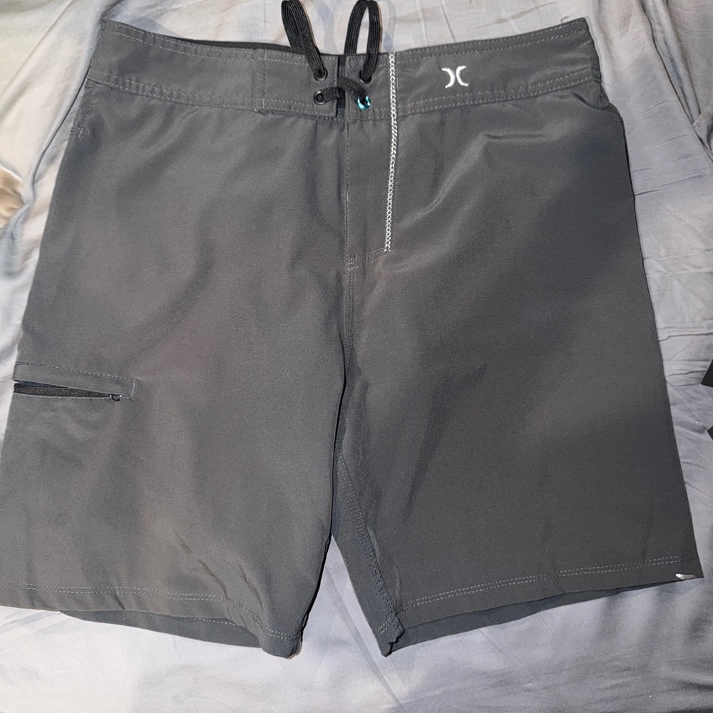 Hurley Men's Charcoal Black Quick-Dry Board Shorts